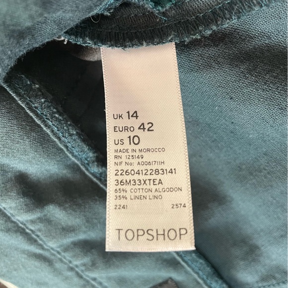 Topshop Pleated Paperbag Pants Size 10 - Picture 3 of 6